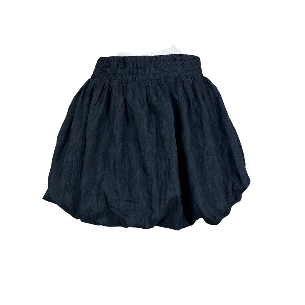 NEW Pinch | Bubble Black Pull On Pocket Mini Bubble Skirt Women's Medium NWT